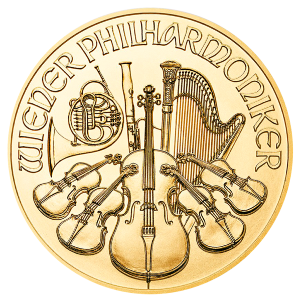 Wiedeńscy Filharmonicy 1/10 oz 999,9 Gold Münze Österreich